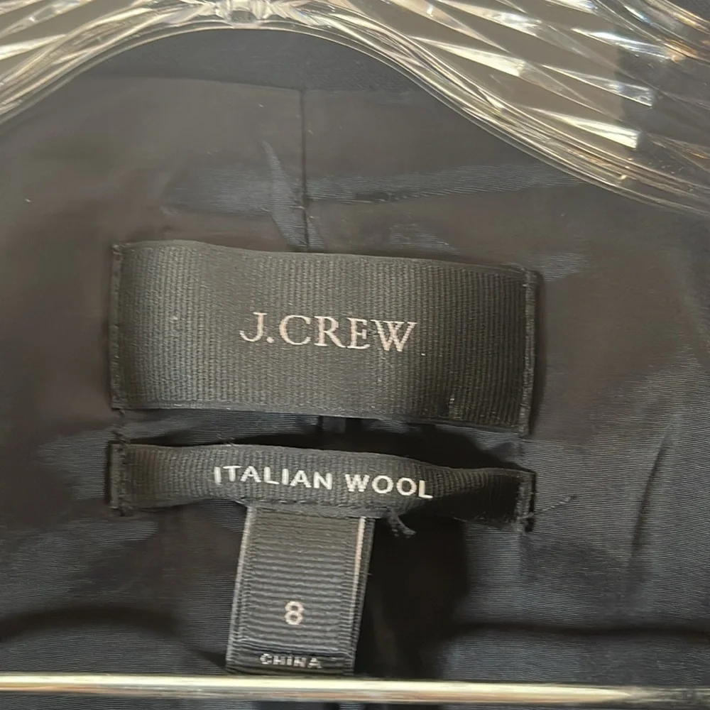 J CREW SINGLE BUTTON ITALIAN WOOL BI STRETCH BLAZER 8